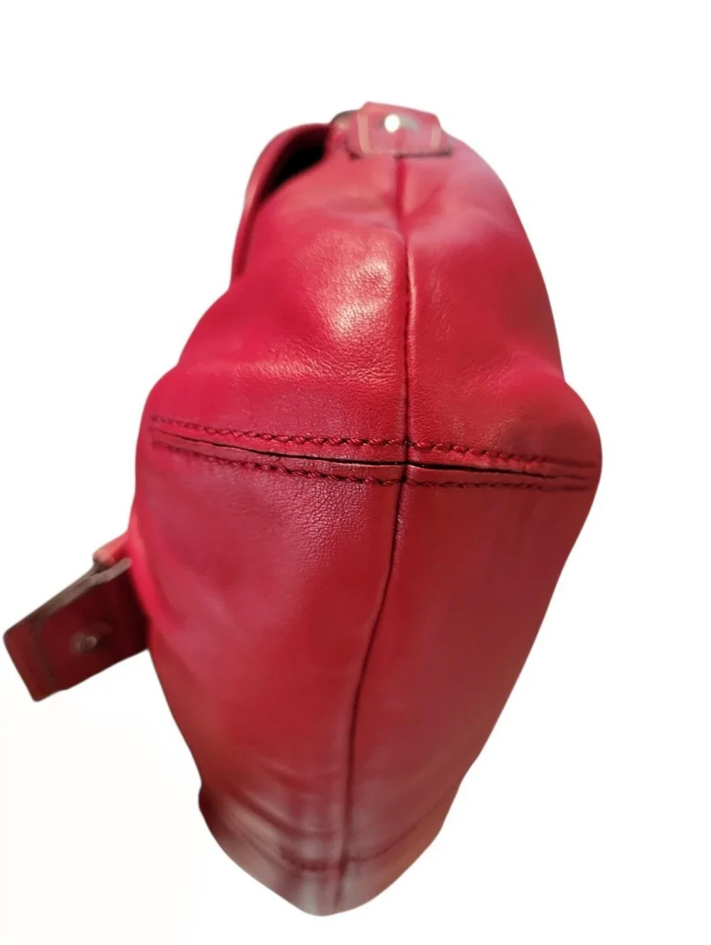 RARE Y2K Coach Cherry Red Pleated Soho Buckle Hobo Shoulder Bag Purse F15204